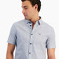 A|X Armani Exchange Men's Plaid Floral Print Camp Shirt Blue Size X-Large