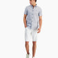 A|X Armani Exchange Men's Plaid Floral Print Camp Shirt Blue Size X-Large