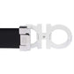 Salvatore Ferragamo Men's Double Gancini Buckle Reversible Leather Belt White Size 38