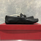 Salvatore Ferragamo Men's Parigi Bit Driving Moccasin Black Size 9