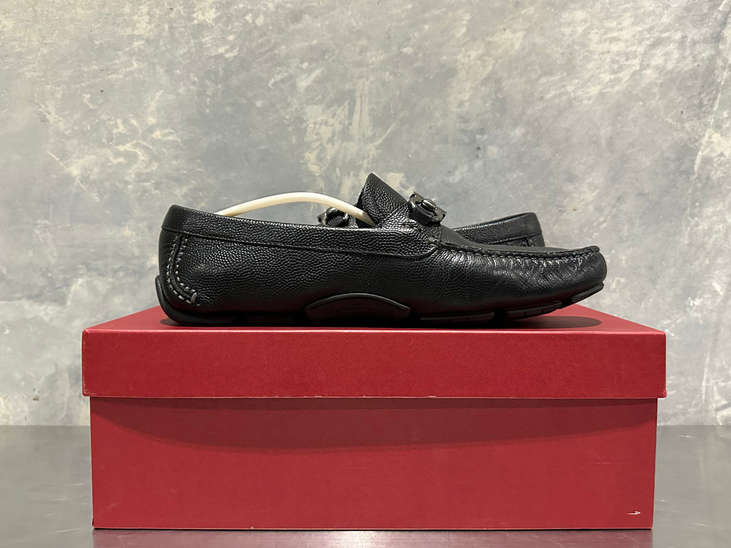 Salvatore Ferragamo Men's Parigi Bit Driving Moccasin Black Size 9