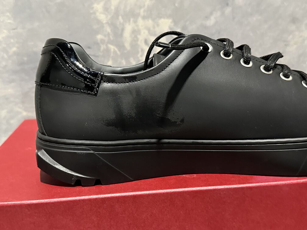 Salvatore Ferragamo Men's Cube Sneaker Black Size 10 M