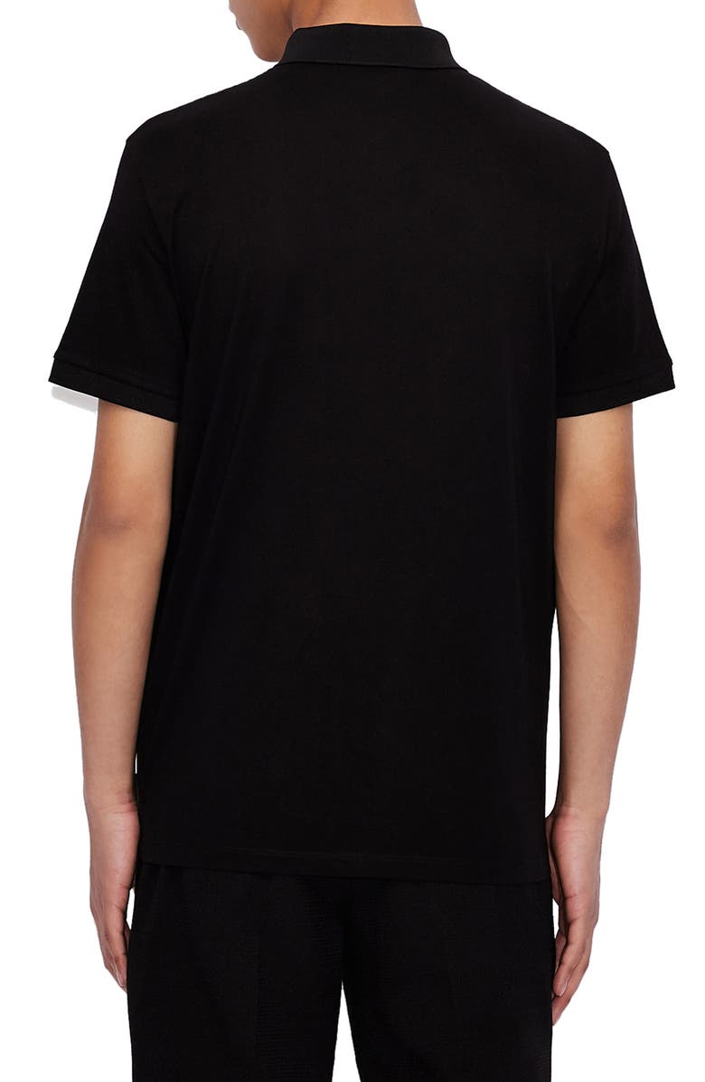 AX Armani Exchange पुरुषों की मिलानो न्यूयॉर्क लोगो पोलो शर्ट, काला, मीडियम साइज़