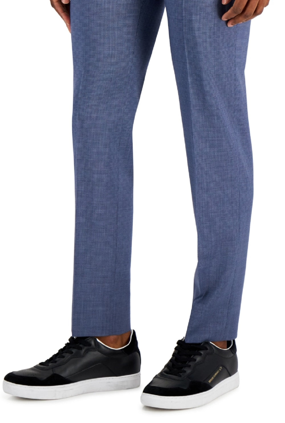 A|X Armani Exchange Men's Slim Fit Plaid Suit Pants Blue Size 34X30