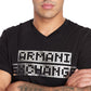 AX Armani Exchange Men's Futuristic Logo Graphic T-Shirt Black Size M