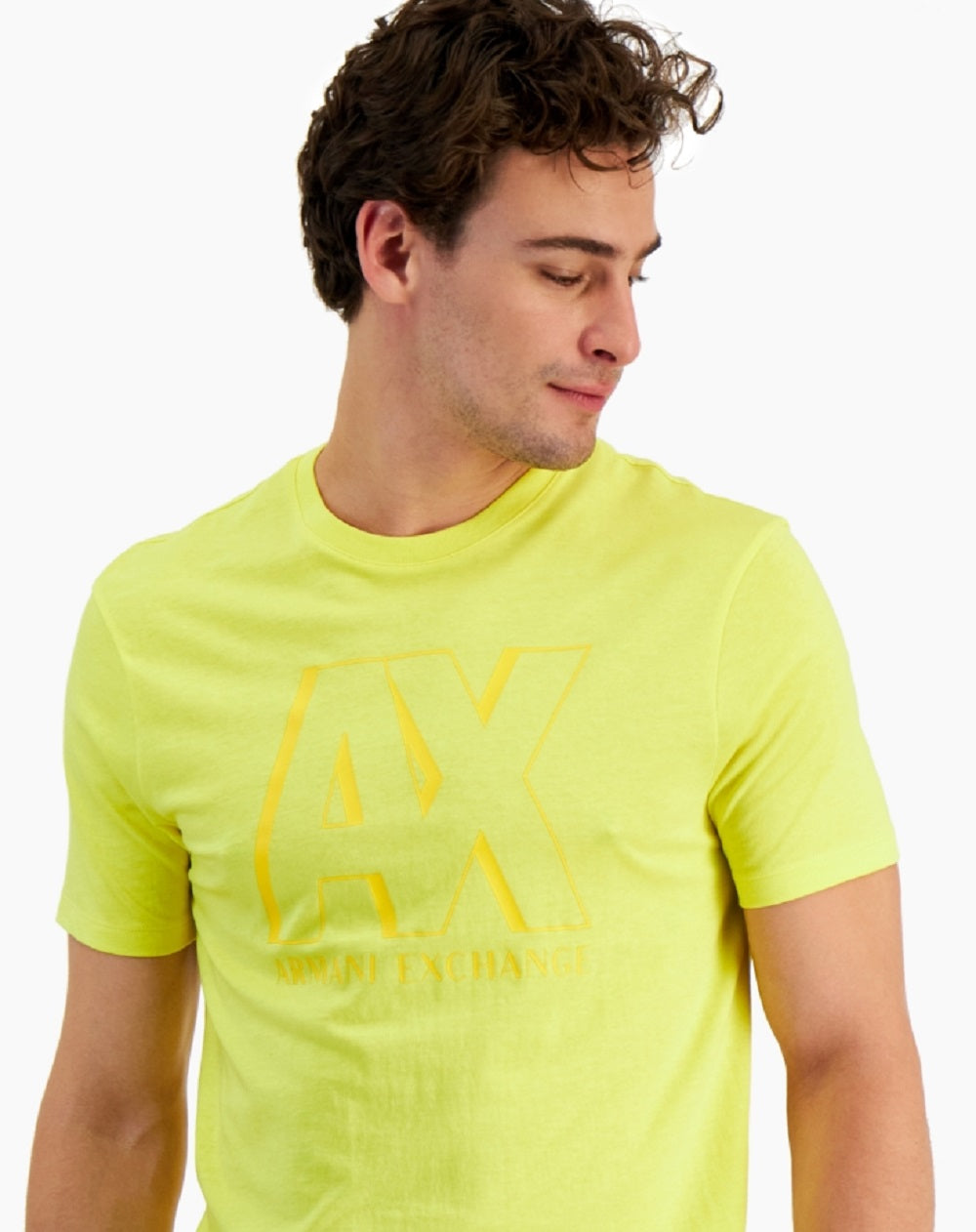 A|X Armani Exchange Men's Pride Logo T-Shirt Yellow Size XX-Large