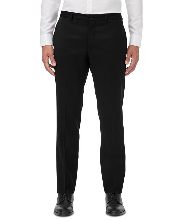 A|X Armani Exchange Men's Slim Fit Solid Suit Separate Pants Black Size 33X32