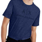 A|X Armani Exchange Men's Logo Crewneck T-Shirt Blue Size Large