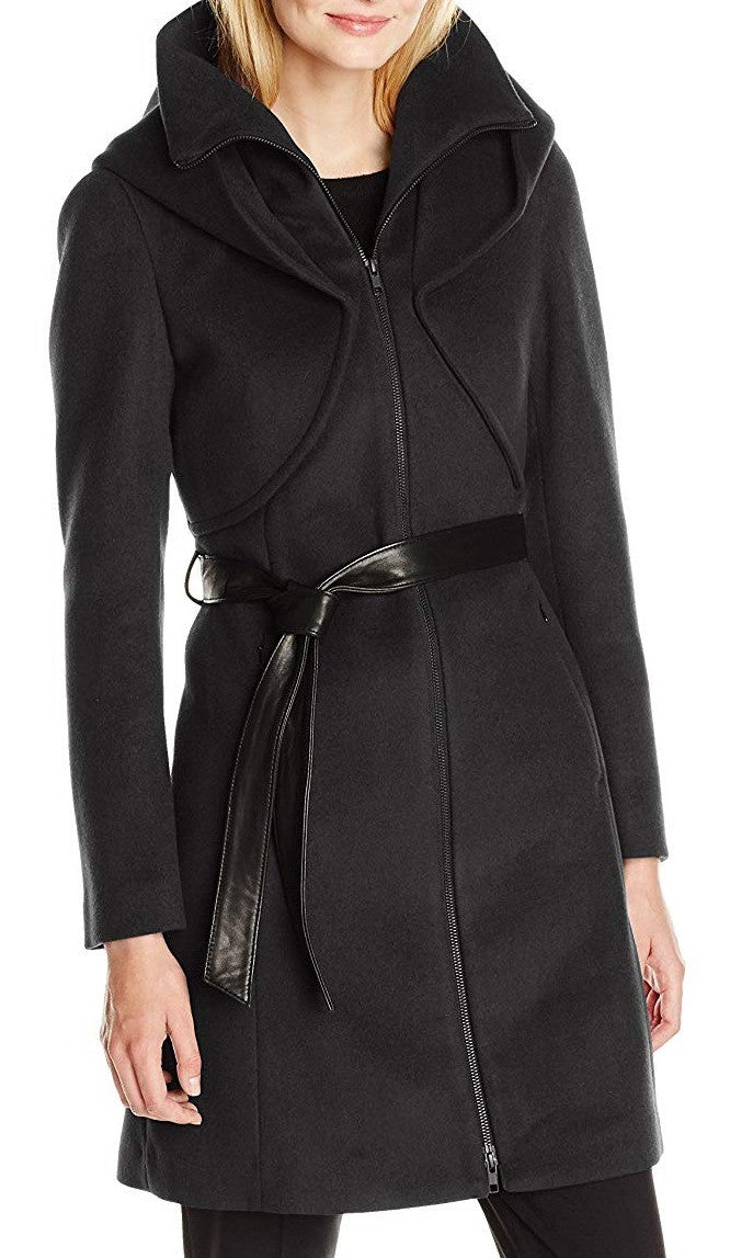 soia-kyo-womens-black-arya-hooded-coat-size-medium
