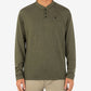 Hurley Men's Vista Henley Button Up Long Sleeve Shirt Green Size Medium