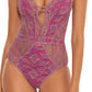 Becca Women's Mosaic Show & Tell One Piece Swimsuit Purple
