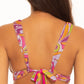 Becca Women's Psychedelica Shirred Bikini Swim Top Pink