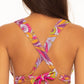 Becca Women's Psychedelica Shirred Bikini Swim Top Pink