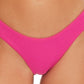 Becca Women's Pucker Up Textured Shirred Back Hipster Bikini Bottoms Swimsuit Pink Size Medium