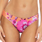 Becca Women's Full Bloom Reversible Hipster Bikini Bottoms Purple Size Large