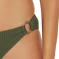 Becca Women's Line in the Sand Hipster Bikini Bottoms Green Size Large