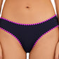 Lucky Brand Women's Spring Romantic Shell Stitch Hipster Bottoms Swimsuit Blue Size X-Small