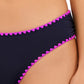 Lucky Brand Women's Spring Romantic Shell Stitch Hipster Bottoms Swimsuit Blue Size X-Small