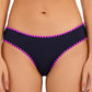 Lucky Brand Women's Spring Romantic Shell Stitch Hipster Bottoms Swimsuit Blue Size X-Small