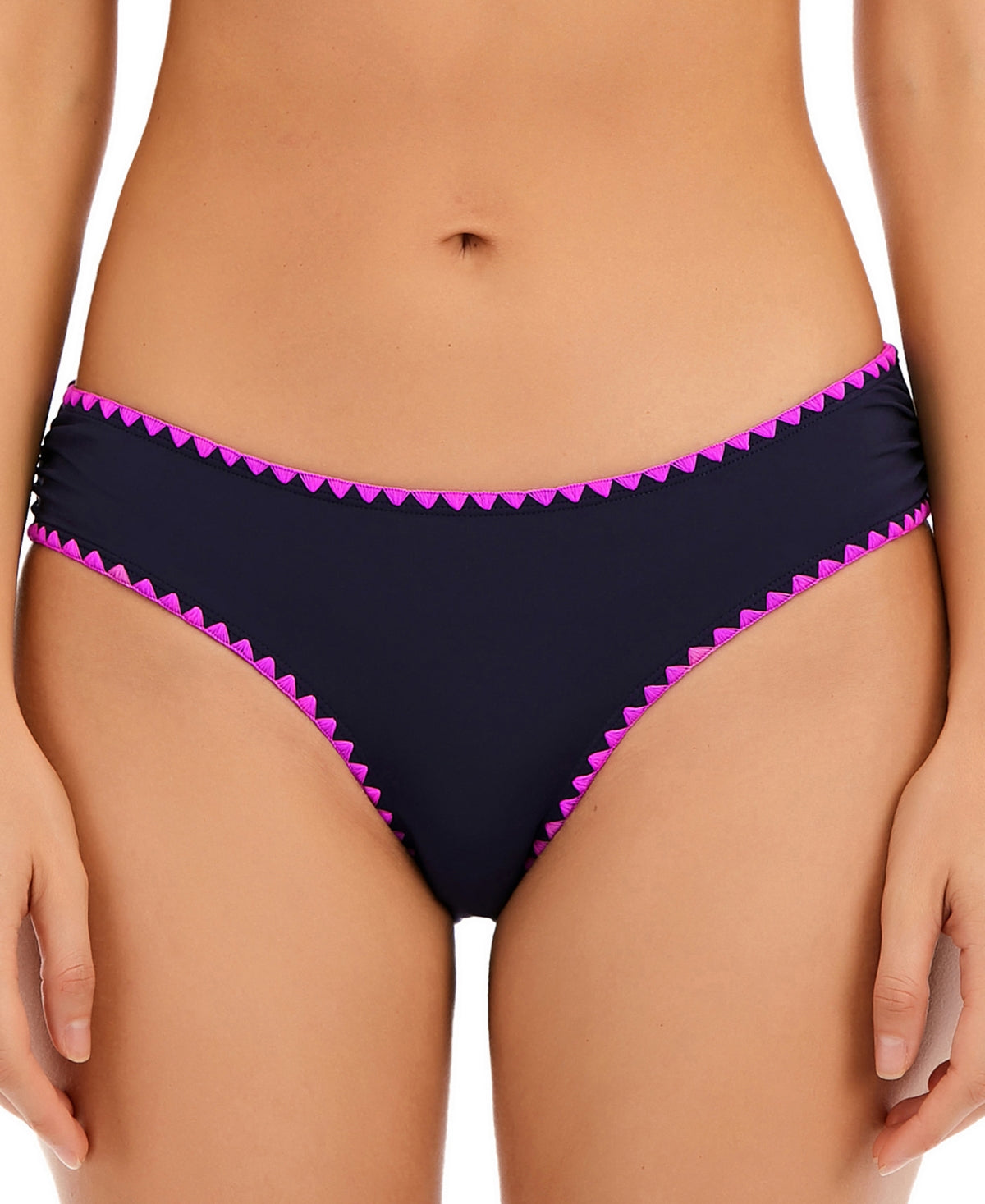 Lucky Brand Women's Spring Romantic Shell Stitch Hipster Bottoms Swimsuit Blue Size X-Small