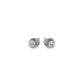 14k White Gold Spherical Stud Earrings (3.0 mm)