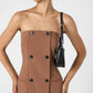 French Connection - AZRA TWILL STRAPLESS MIDI DRESS