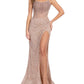 Ashleylauren - Crystal Beadwork Strapless Gown