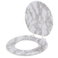 J&V Textiles Round Toilet Seat With Easy Clean & Change Hinge