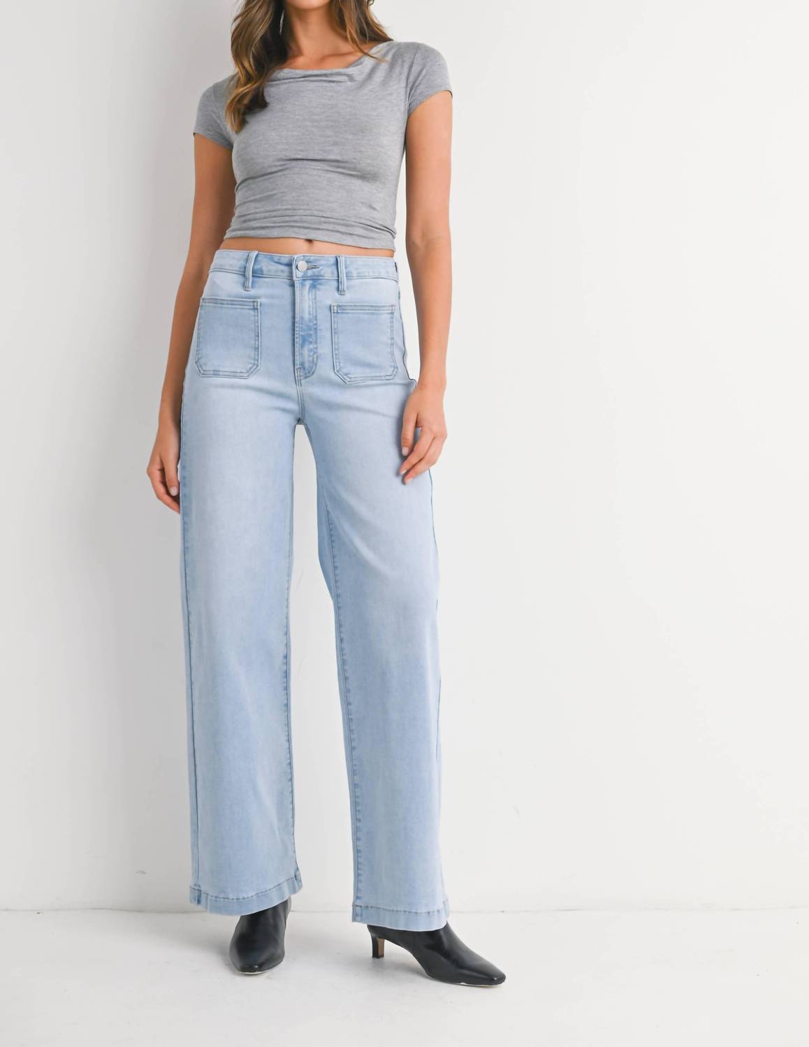 Jbd. - Mini Patch Pocket Wide Jeans