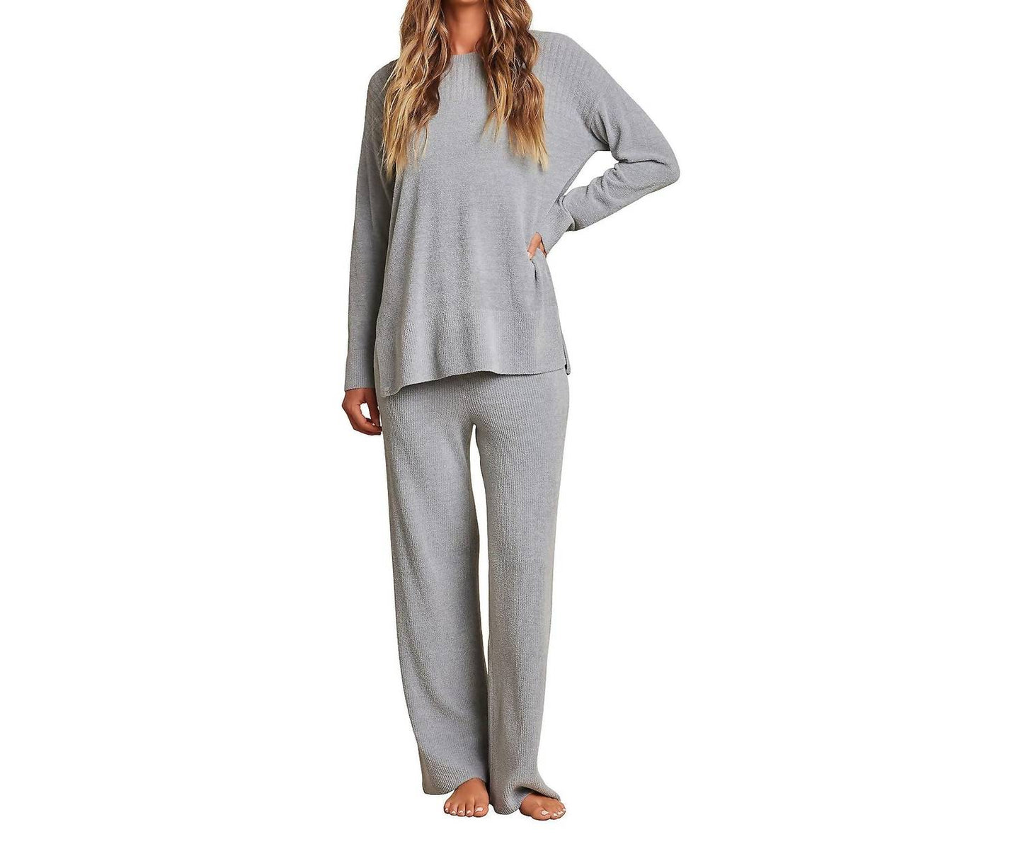 Barefoot Dreams - Cozy Chic Ultra Lite Crewneck With Slits