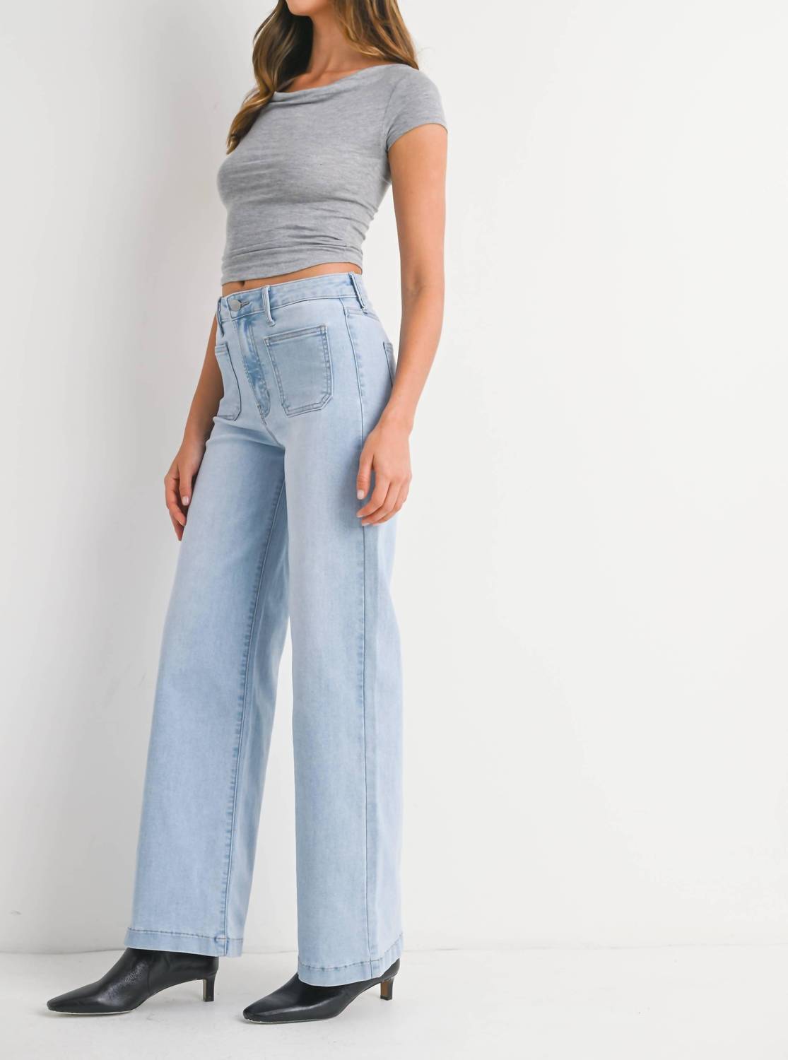 Jbd. - Mini Patch Pocket Wide Jeans
