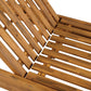 Acacia Wood Chaise Lounge with Teak Finish and Water-Repellent Cushion