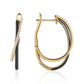Diana M Jewels - 0.12 Cts Black Enamel Hoop Earrings