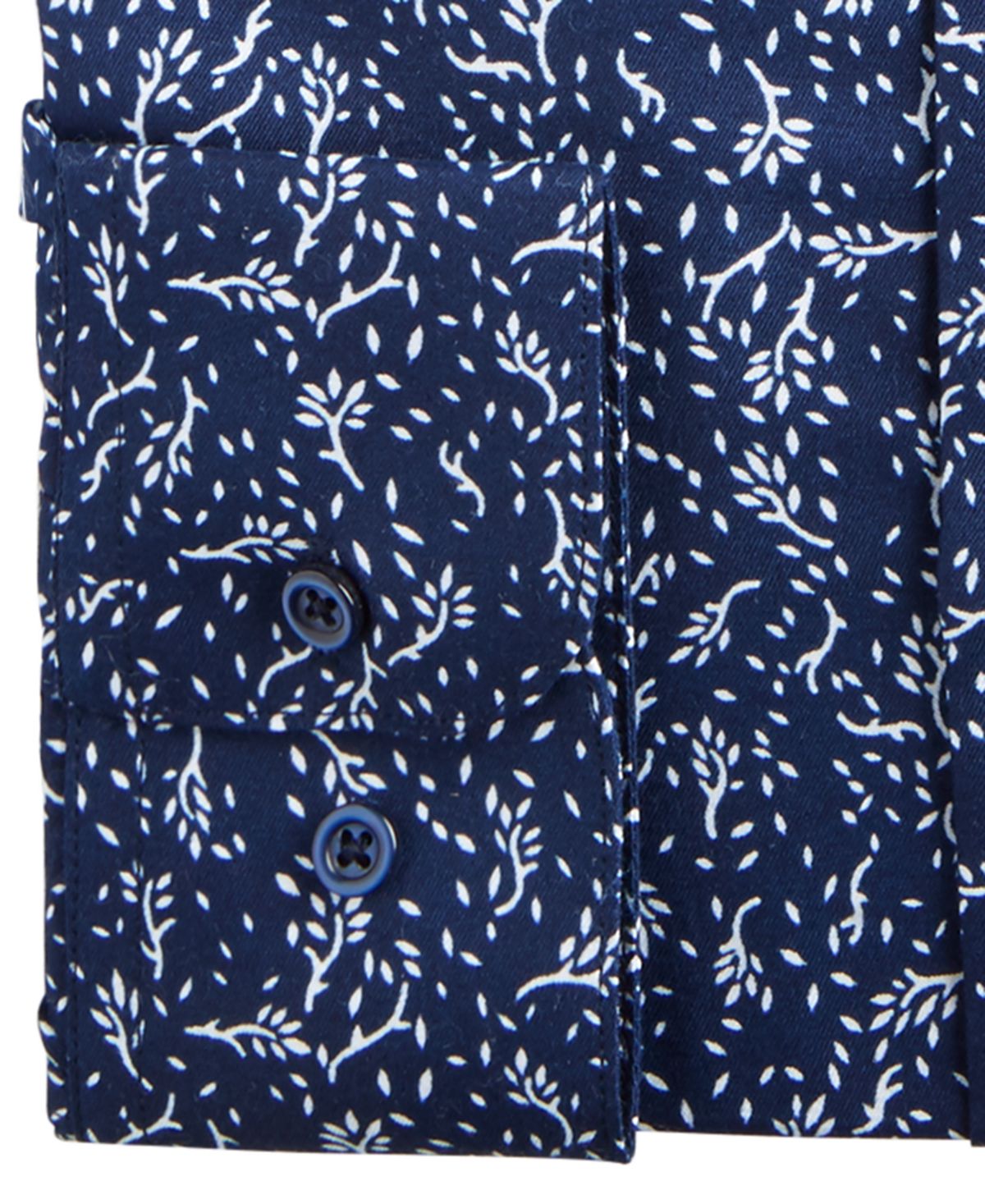 Nine West Men's Slim Fit Wrinkle Print Dress Shirt Blue Size 16X34X35