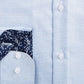 Nine West Men's Slim Fit Wrinkle Free Performance Stretch Dot Ground Dress Shirt Blue Size 36-37
