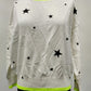 Aqua Women's Star Print Sweater Brown Size S