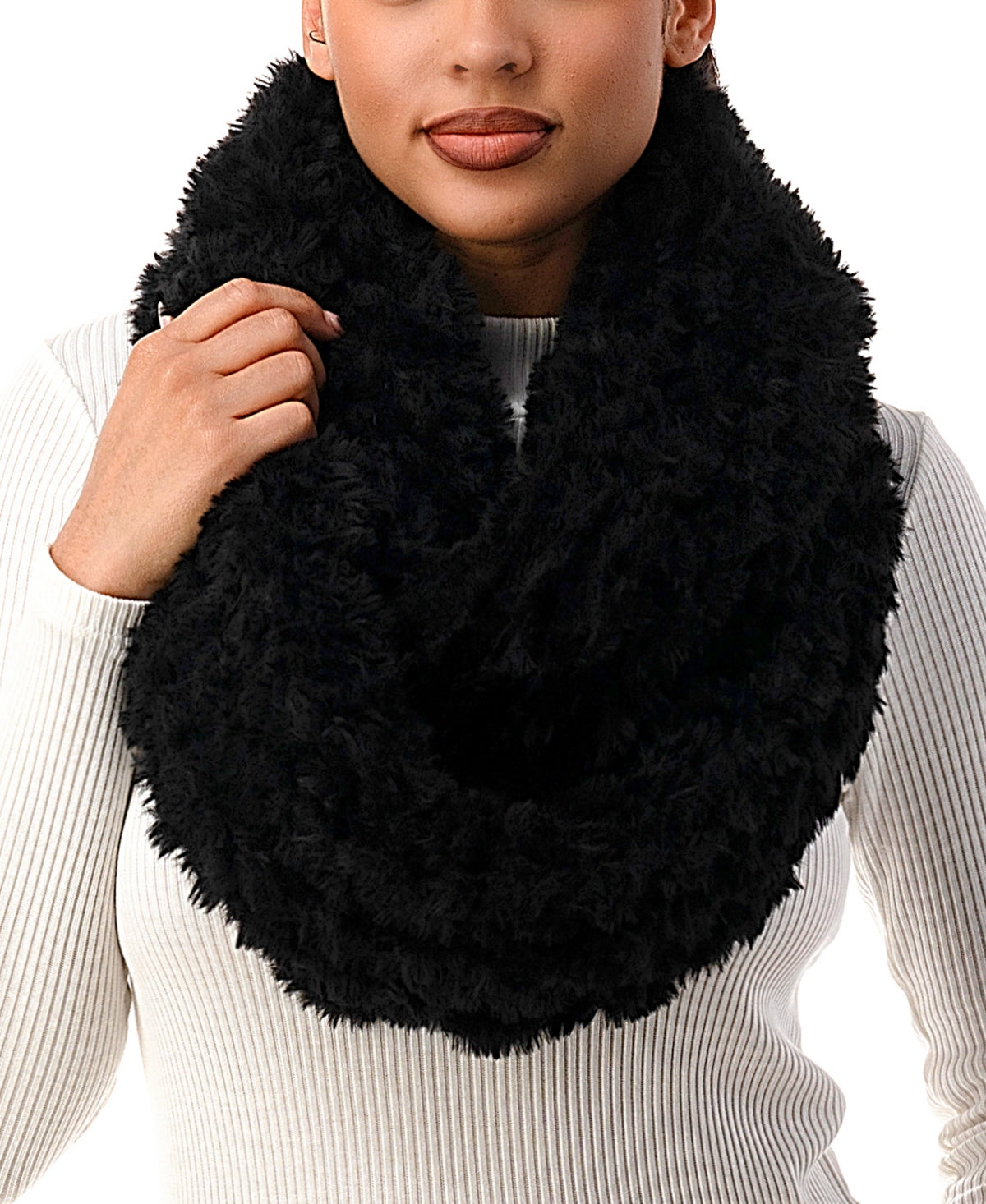 Marcus Adler Women's Ombre Faux Ultra Soft Infinity Scarf Black Size Regular