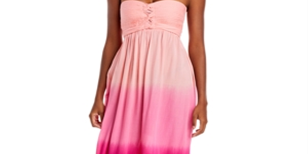 Tiare Hawaii Women's Cover Up Jasmine Ombre Maxi Dress Swim Pink Size Regular