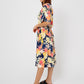 Leota Women's Short Sleeve Zoe Dress in Ginkgo Multi