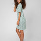 Leota Women's Short Sleeve Maddie Dress in Green Multi Size