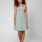 Leota Women's Short Sleeve Arianna Dress in Green Multi