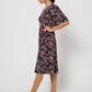 Leota Women's Short Sleeve Zoe Dress in Confetti Floral Multi