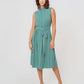 Leota Women's Sleeveless Mindy Dress in Mod Geo Green