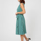 Leota Women's Sleeveless Mindy Dress in Mod Geo Green