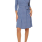 Leota Women's Perfect Long Sleeve Faux Wrap Dress Blue Size X-Small