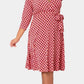 Leota Women's Perfect Faux Wrap Dress Purple Size 2X