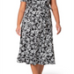 Leota Monique Floral Jersey Faux Wrap Dress in Afbm - Antique Floral Size 1X