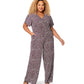 Leota Women's Ruby Wide Leg Jumpsuit Gray Size 2X
