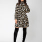 Leota Women's Long Sleeve Olive Boho Tiered Jersey Dress Black
