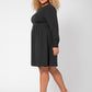 Leota Women's Long Sleeve Lara Fit and Flare Dress (Curve) Black